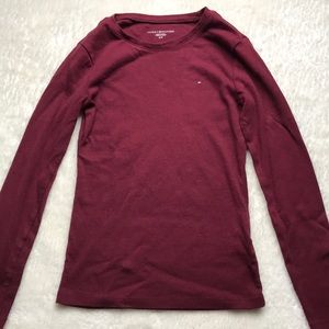 Tommy Hilfiger maroon long sleeve